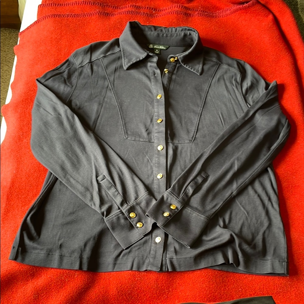 Brooks Brothers Blue and Gold Cuffed Sleeve Button Down Shirt
